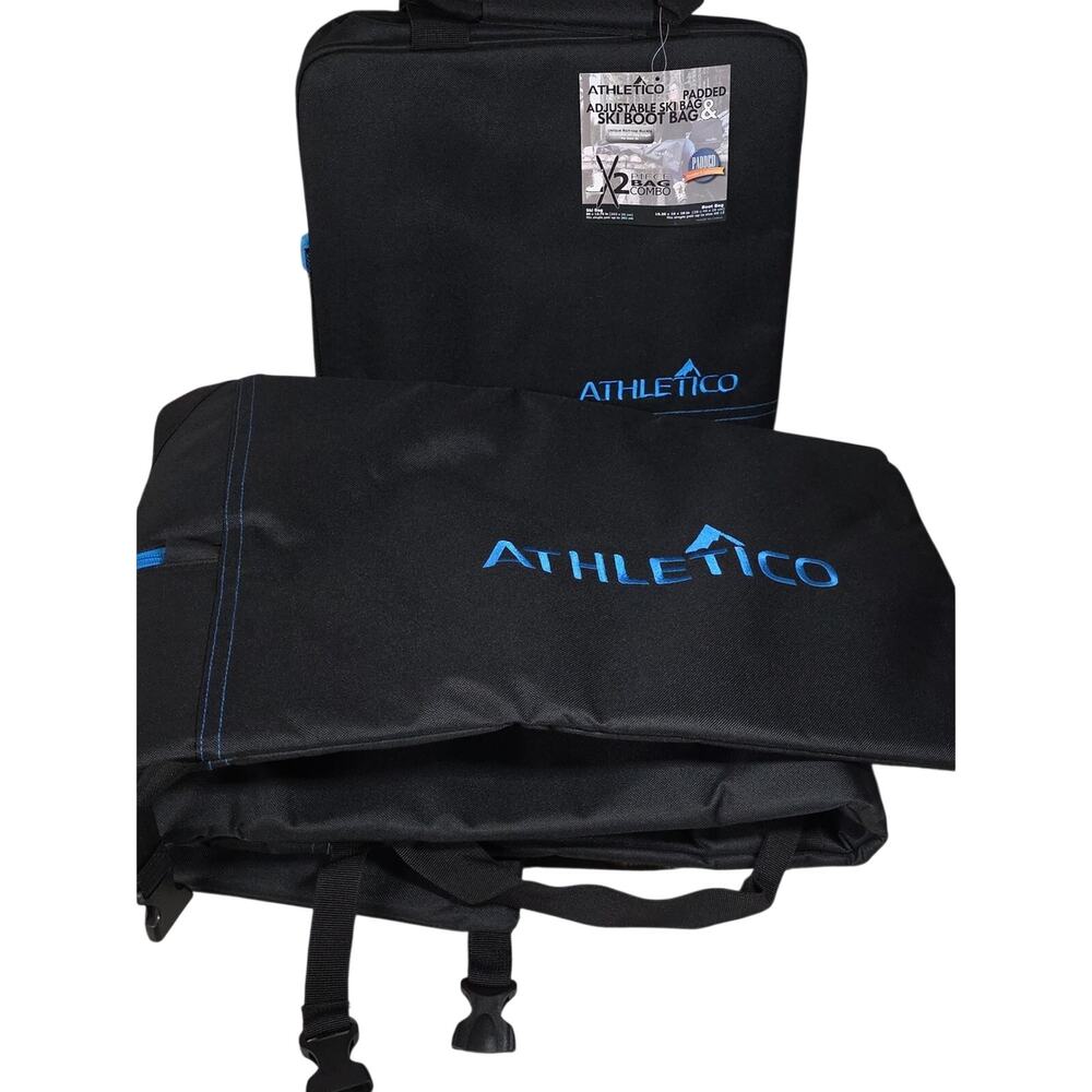 Athletico Padded Two-Piece Ski and Boot Bag - Blue Logo - NWT